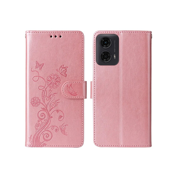 Flip cover para Motorola Moto G04/G04S diseño flores rosa Flip Cover Para Motorola Moto G04/g04s Diseño Flores Rosa