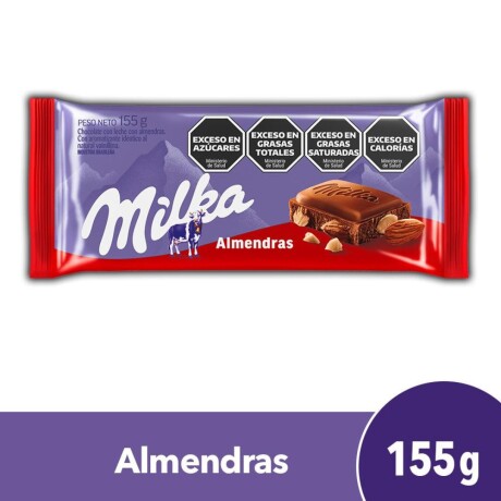 TABLETA CHOCOLATE MILKA ALMENDRAS 155GR TABLETA CHOCOLATE MILKA ALMENDRAS 155GR