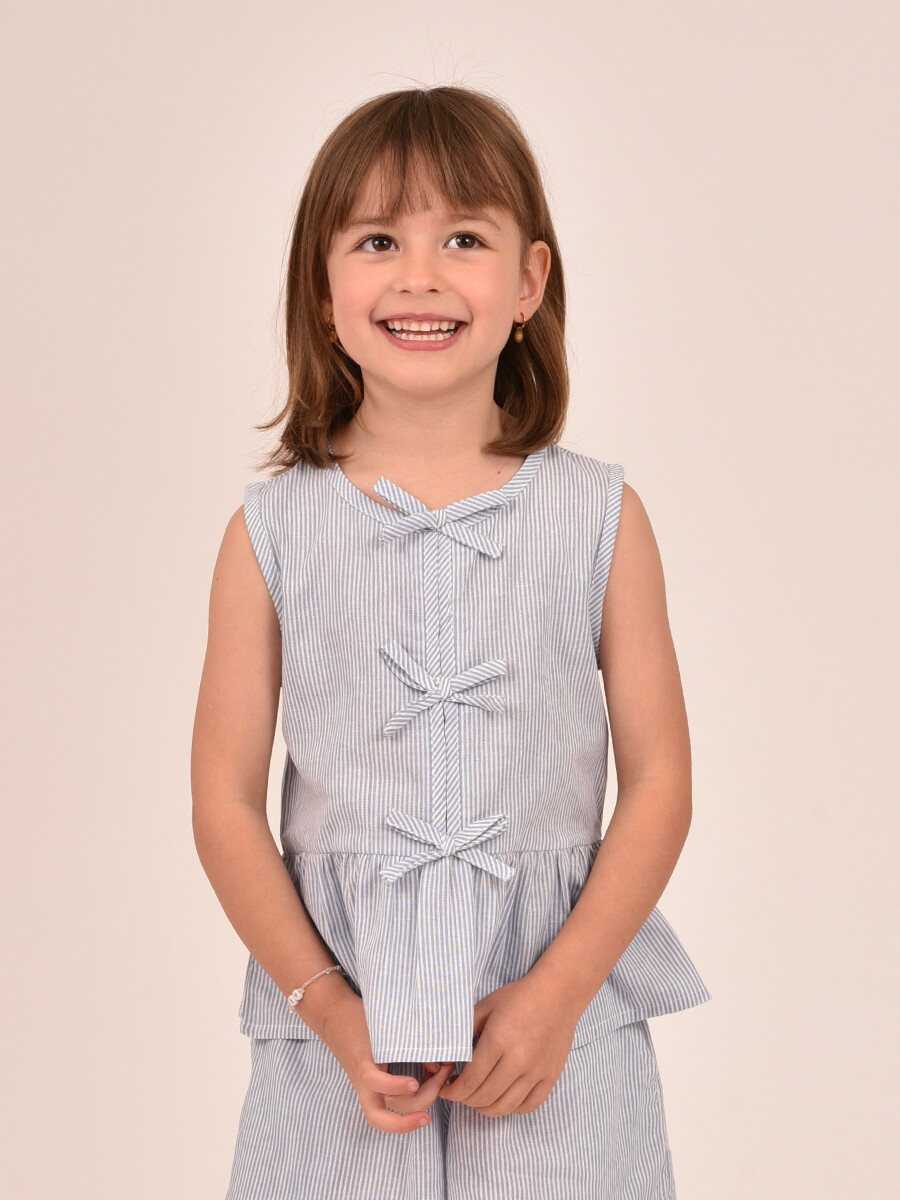 BLUSA LAZOS - CELESTE 