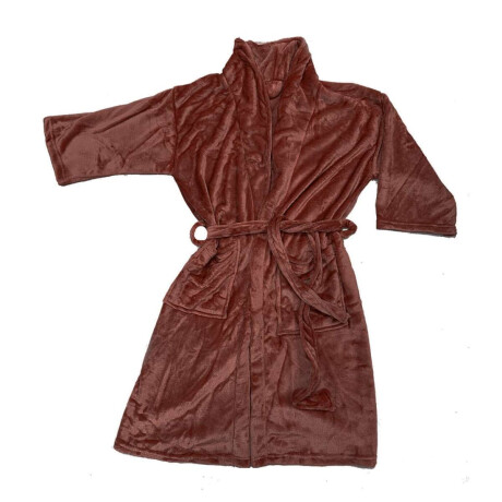 Bata de Cama Microfibra Home Class Talle P al XG Caoba