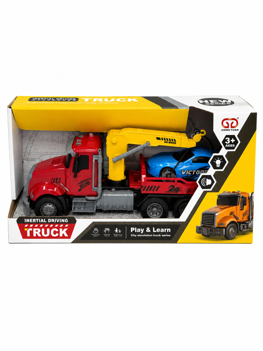 CAMION GRUA PARA AUTOS - ROJO 