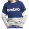 Buzo Infantil Umbro Square Kids Azul Marino - Gris - Blanco