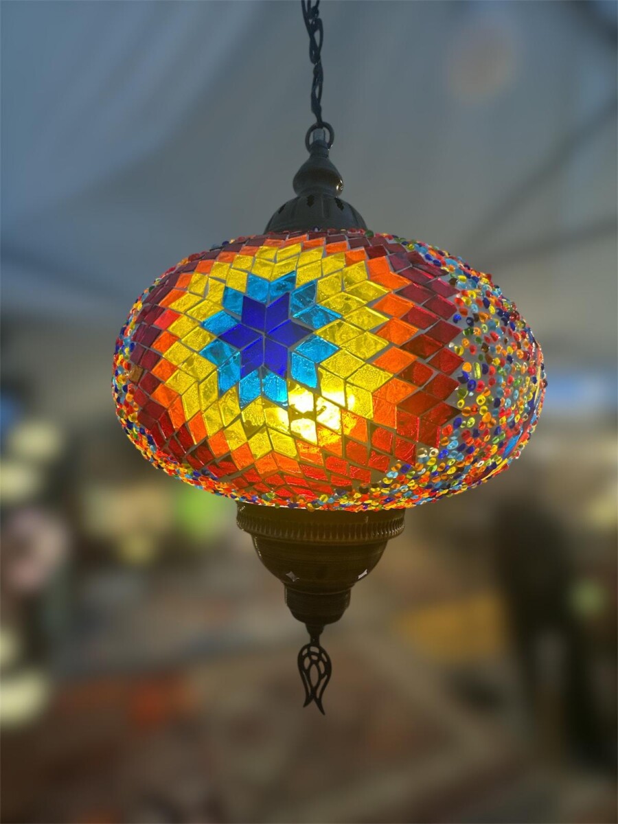 Colgante vitraux de techo 23 cm multicolor - Multicolor 