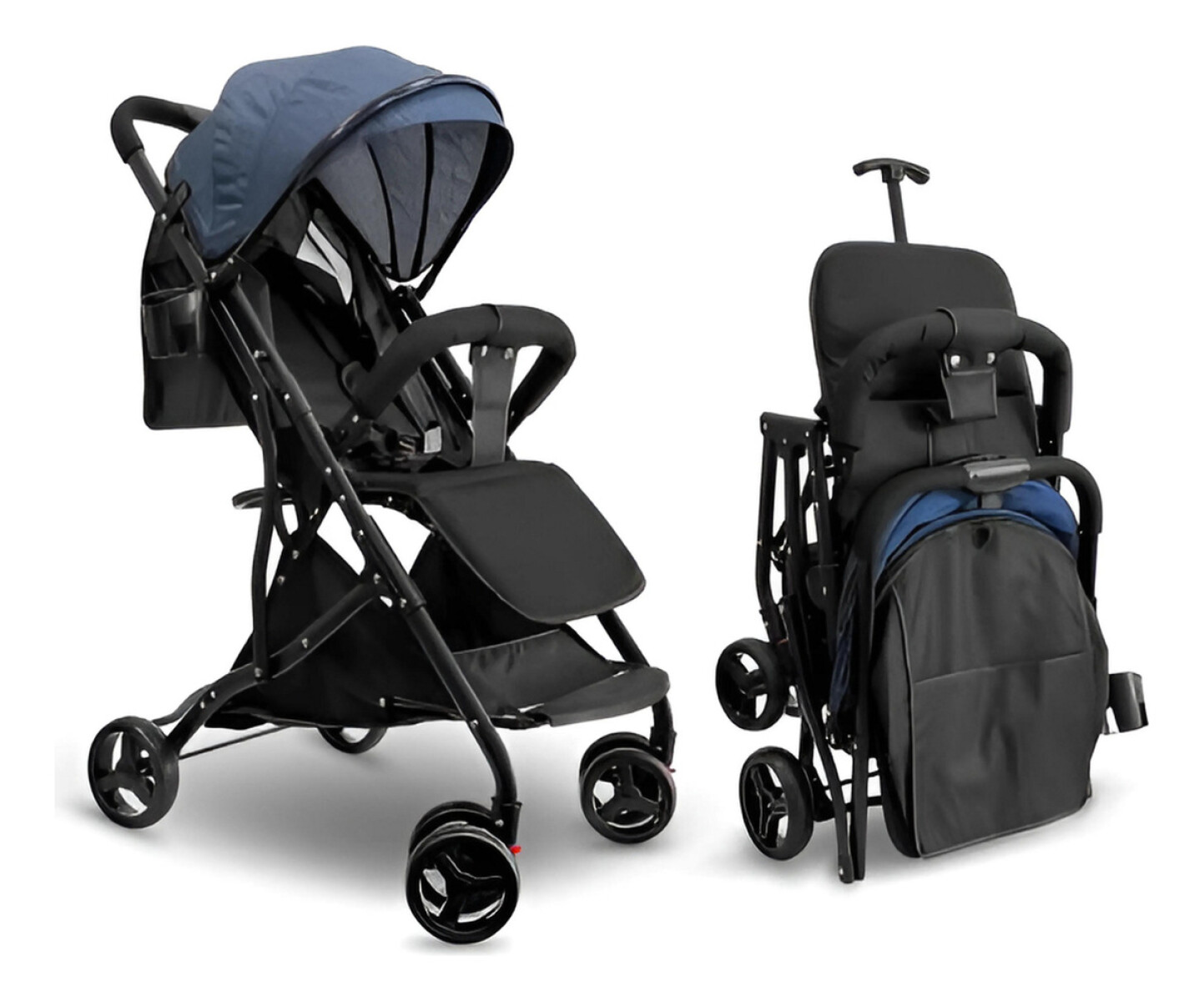Coche Paragüitas Plegable 3 Posiciones Para Bebe Carriola - Azul 