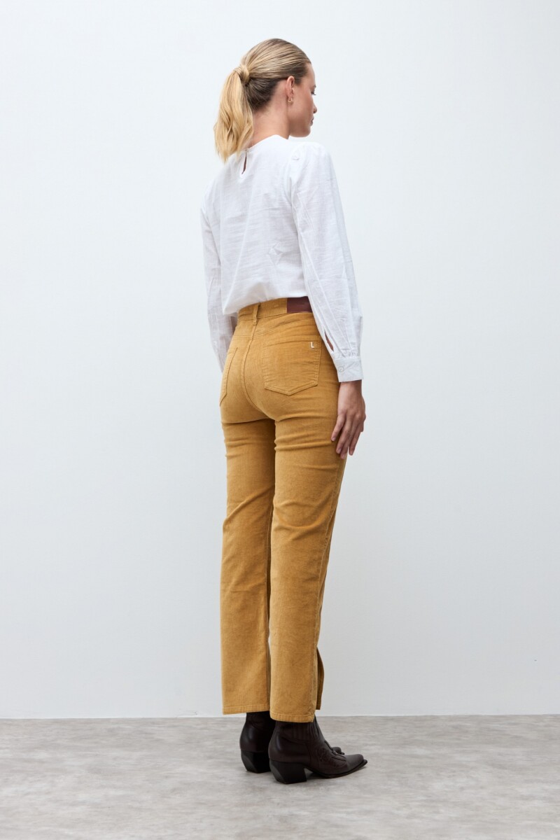 Pantalón Donna de pana ocre
