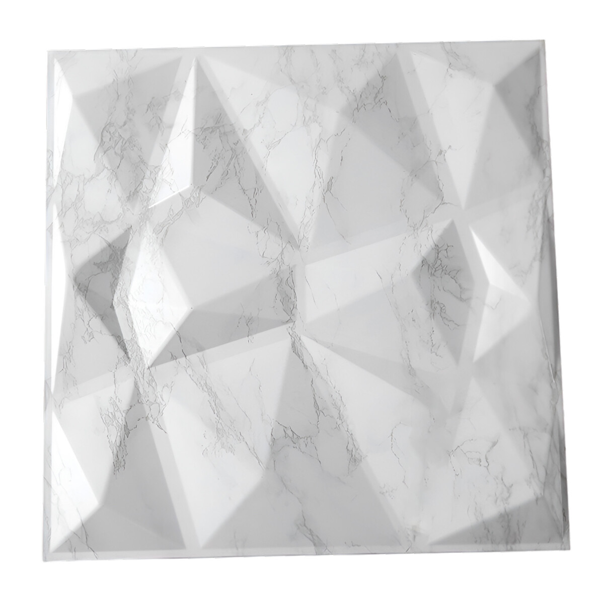 Revestimiento de Pared Panel 3D PVC 50x50 Cm Marmol Claro - Diseño Marmol Claro 