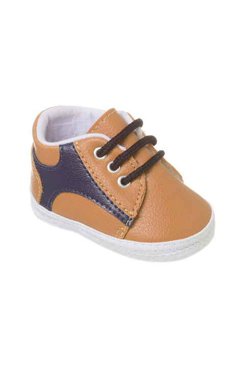 Tenis Acordonado Bebe Marron / Azul