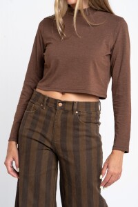 Polera Algodón Elastano Chocolate