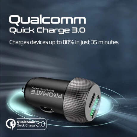 Cargador Auto Promate 20w Usb-c Y Usb-a Cargador Auto Promate 20w Usb-c Y Usb-a