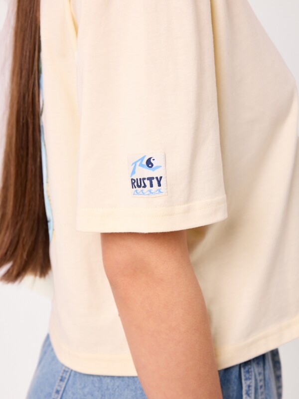T-SHIRT DOBI RUSTY Crema