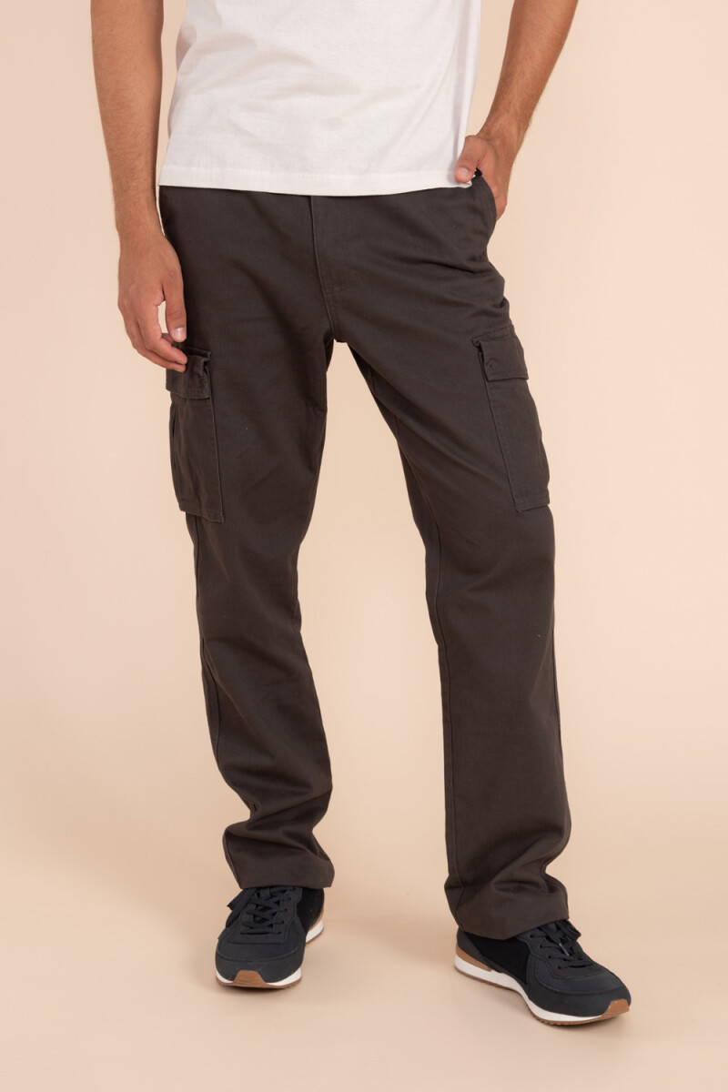 Pantalón Cargo Gris Oscuro