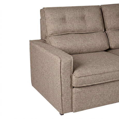 SOFA RETRACTIL 3 CUERPOS TELA MARRON AMBAR TOSTADO