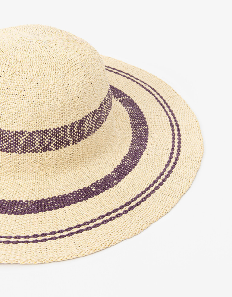 Sombreros verano Sombrero Efecto Rafia - Combinacion Bicolor