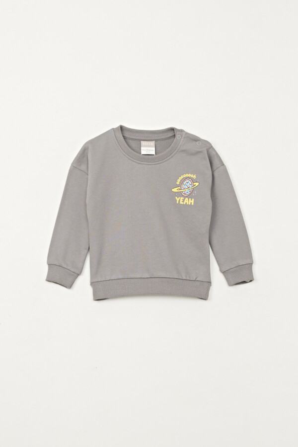 Buzo deportivo estampado Gris