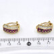 Caravanas En Oro 18K, Brillantes Y Rubies Caravanas En Oro 18K, Brillantes Y Rubies