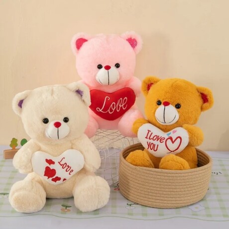 Peluche Ositos Multicolores con Corazon 20CM Varios Modelos 001