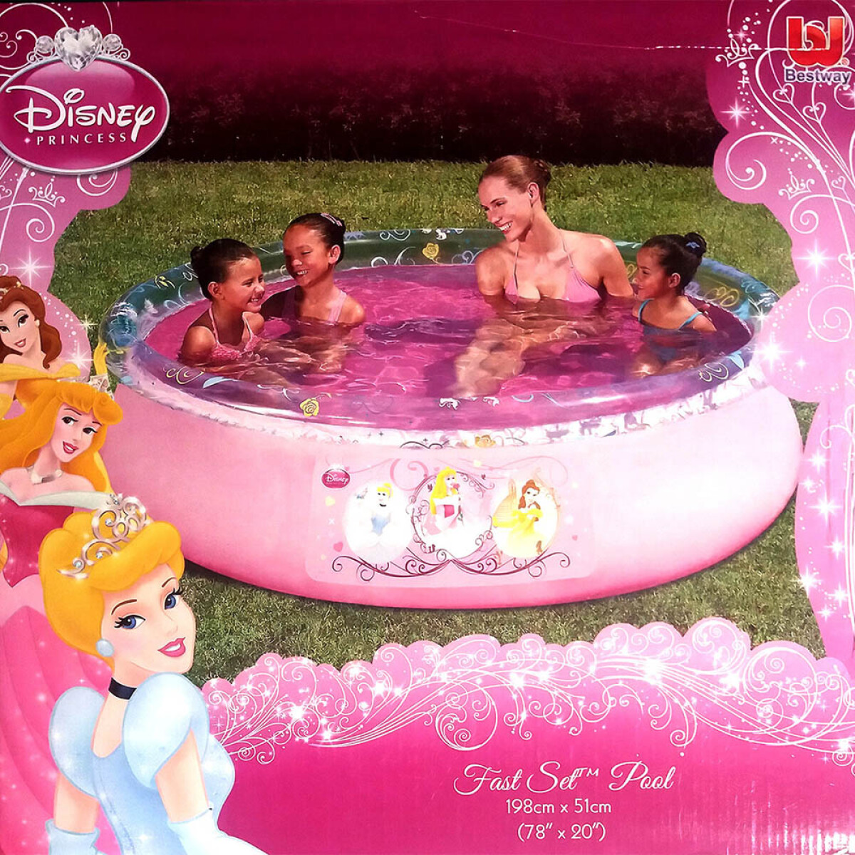 Piscina Inflable Princesas Disney 1126 lts, 198 x 51 cm 