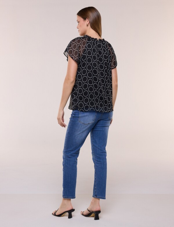 Blusa Printed NEGRO/BLANCO