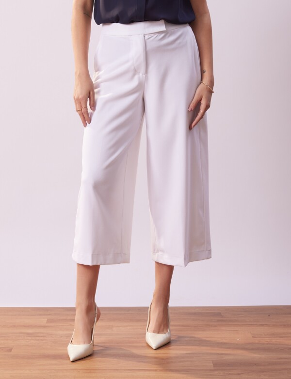 Pantalon Crop Wide Leg BLANCO