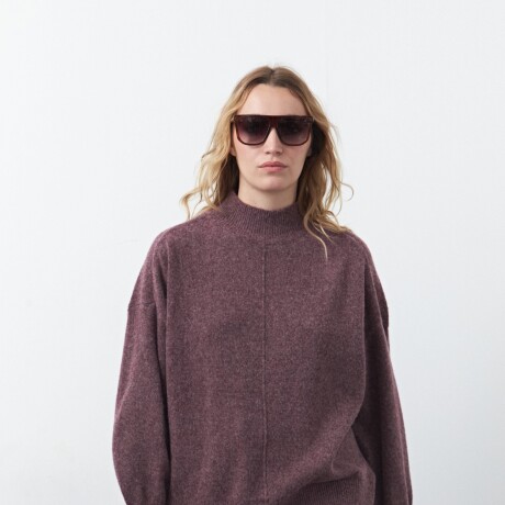 POLERA ISLAND Bordó Merlot