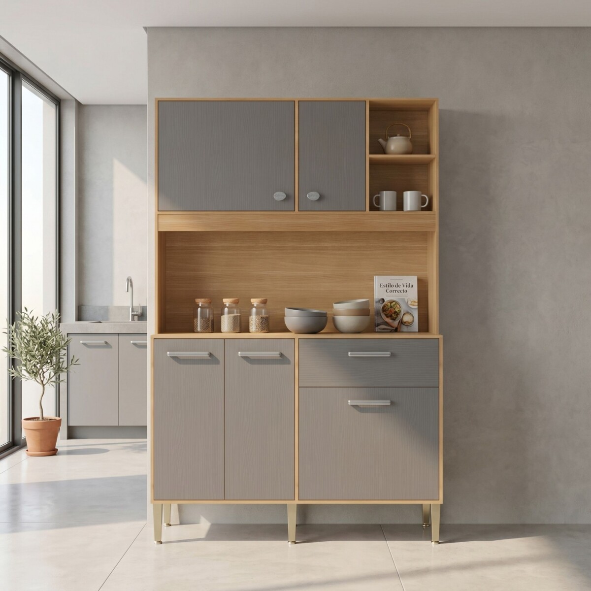 Kit mueble de cocina LIV - Gris 