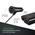 Cargador para Auto 4 Puertos USB A 36W QC 3.0 de 8 AMP Para Asientos Traseros Cargador para Auto 4 Puertos USB A 36W QC 3.0 de 8 AMP Para Asientos Traseros