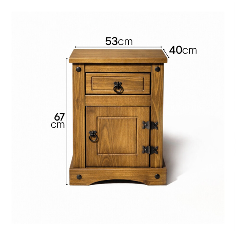 Mesita De Luz De Madera Maciza 1 Cajón 1 Puerta Mesita De Luz De Madera Maciza 1 Cajón 1 Puerta