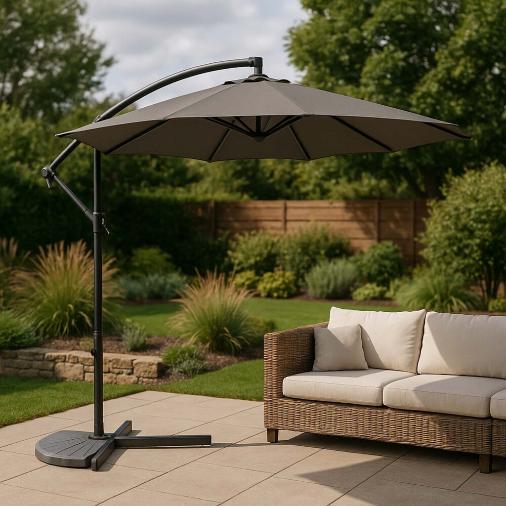 SOMBRILLA ALUMINIO-Y-POLIESTER GRIS OSLO 60402B