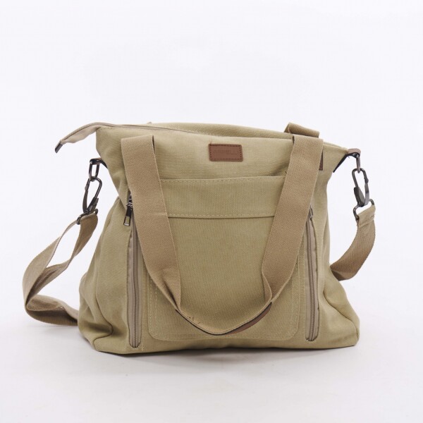 Cartera Safari Lona Beige
