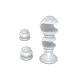 Barrote cortina doble de metal 2 Metros + 2 Soportes BLANCO