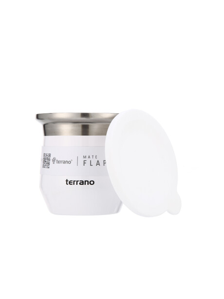 Mate Acero Flap - Metalizado Blanco