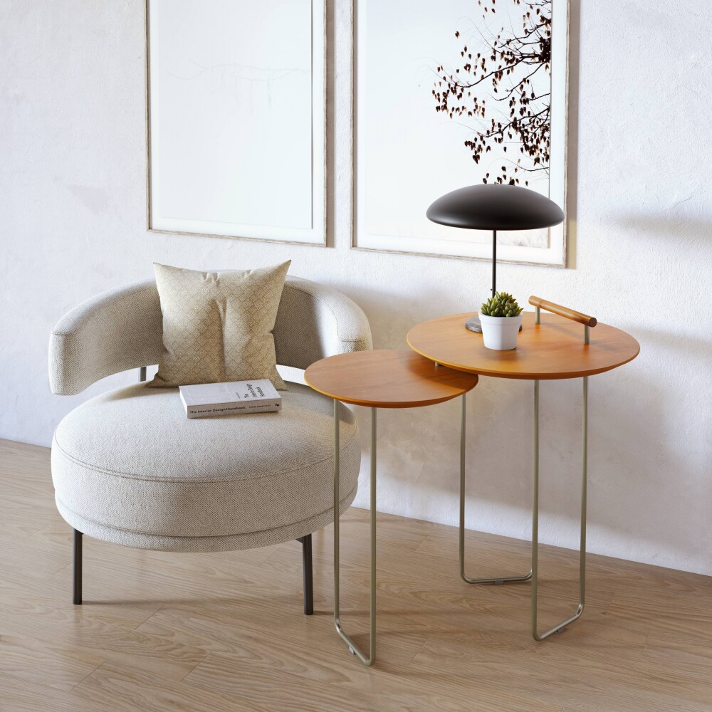 Mesa de arrime - Doble side - Linea Manhattan Marron/Marron