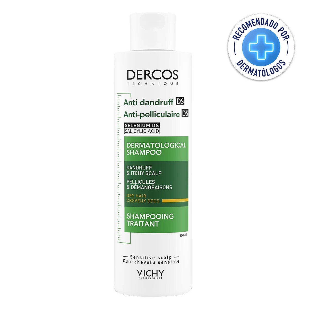 Shampoo Dercos Anti-Caspa para Cabellos Secos 
