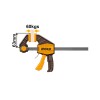 PRENSA RAPIDA AUTO AJUSTABLE 12" 60KG INGCO Prensa Rapida Auto Ajustable 12" 60kg Ingco