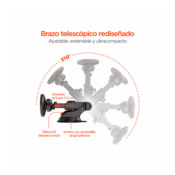 Soporte magnético HyperGear inalámbrico de carga rápida 15W Soporte Magnético Hypergear Inalámbrico De Carga Rápida 15w