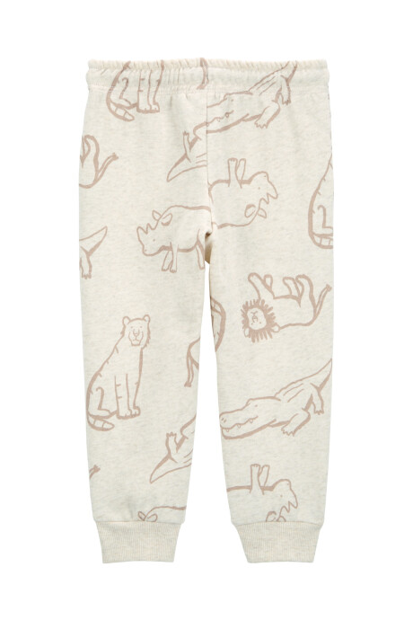 Pantalón de algodón afelpado, diseño animales Sin color
