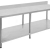 Mesa de Trabajo Inox Perpetua 2.1 m. con respaldo sanitario Mesa de Trabajo Inox Perpetua 2.1 m. con respaldo sanitario