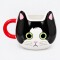 Taza De Gatito Blanco Y Negro