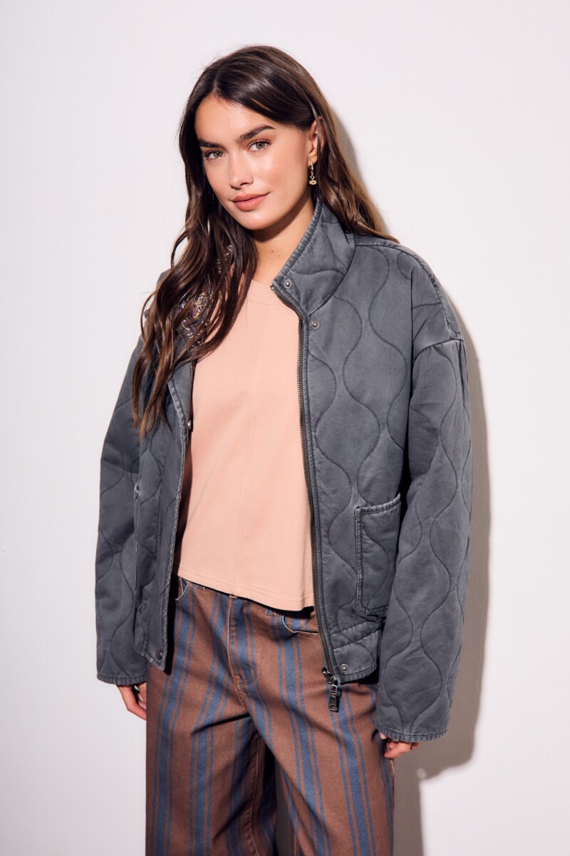 Campera Lavada Reversible - Gris 