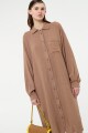 CAMISA LARGA Marron