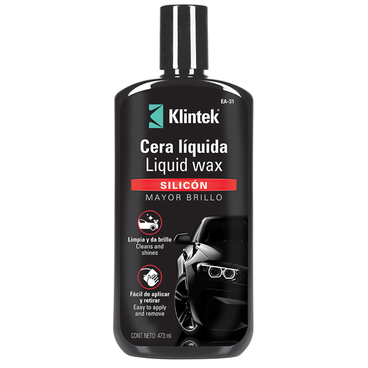 CERA LIQUIDA C/SILICONA EXT.BRILLO + PROT.UV 473ML KLINTEK E 