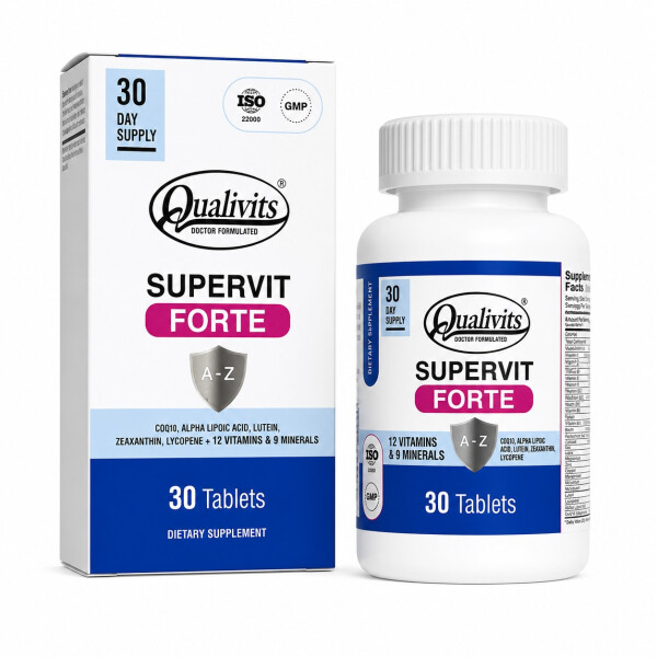 Supervit Forte | Multivitamínico Completo | 30 Tabletas -Qualivits Supervit Forte | Multivitamínico Completo | 30 Tabletas -Qualivits
