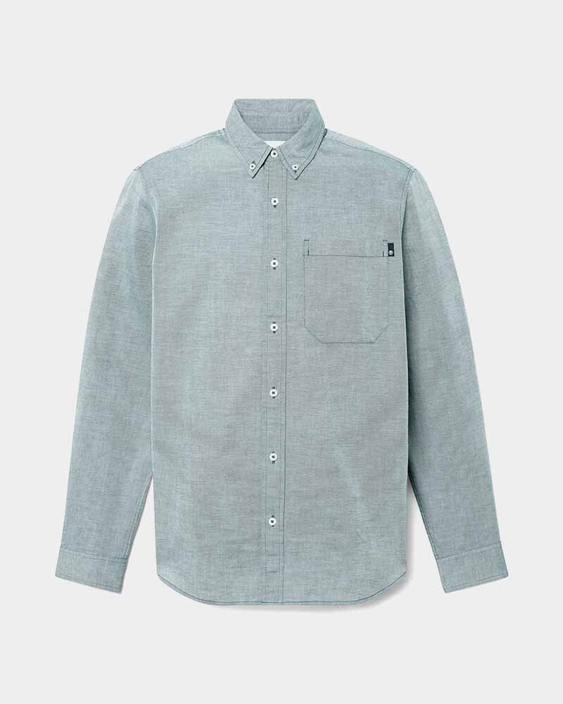 Camisa Gale River Yarn Dyed Oxford Manga Larga Hombre Green Gables Yd