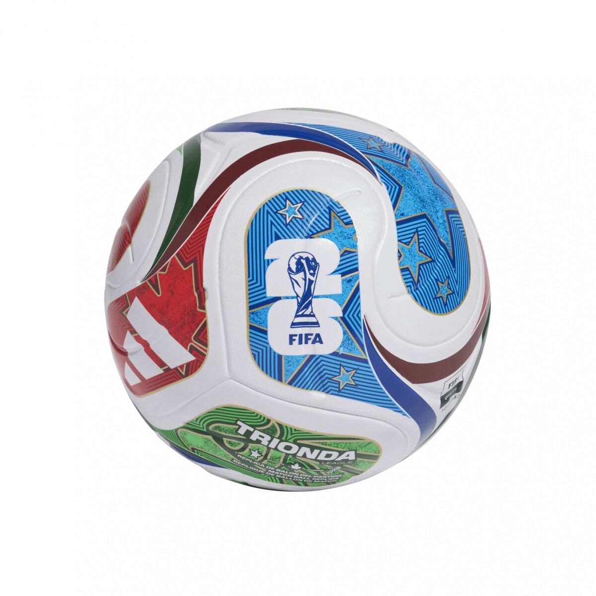 adidas PELOTA MUNDIAL FIFA WORLD CUP 26 LEAGUE BOX - White/Red/Green/Blue 