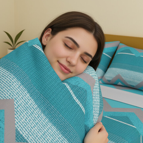 [OUTLET] Juego De Sabanas 2 Plazas Toque Algodón Sommier Azul - Zigzag [SIN EMPAQUE ORIGINAL] [OUTLET] Juego De Sabanas 2 Plazas Toque Algodón Sommier Azul - Zigzag [SIN EMPAQUE ORIGINAL]