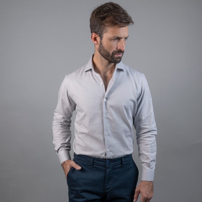 Camisa Luxury Gris espiga