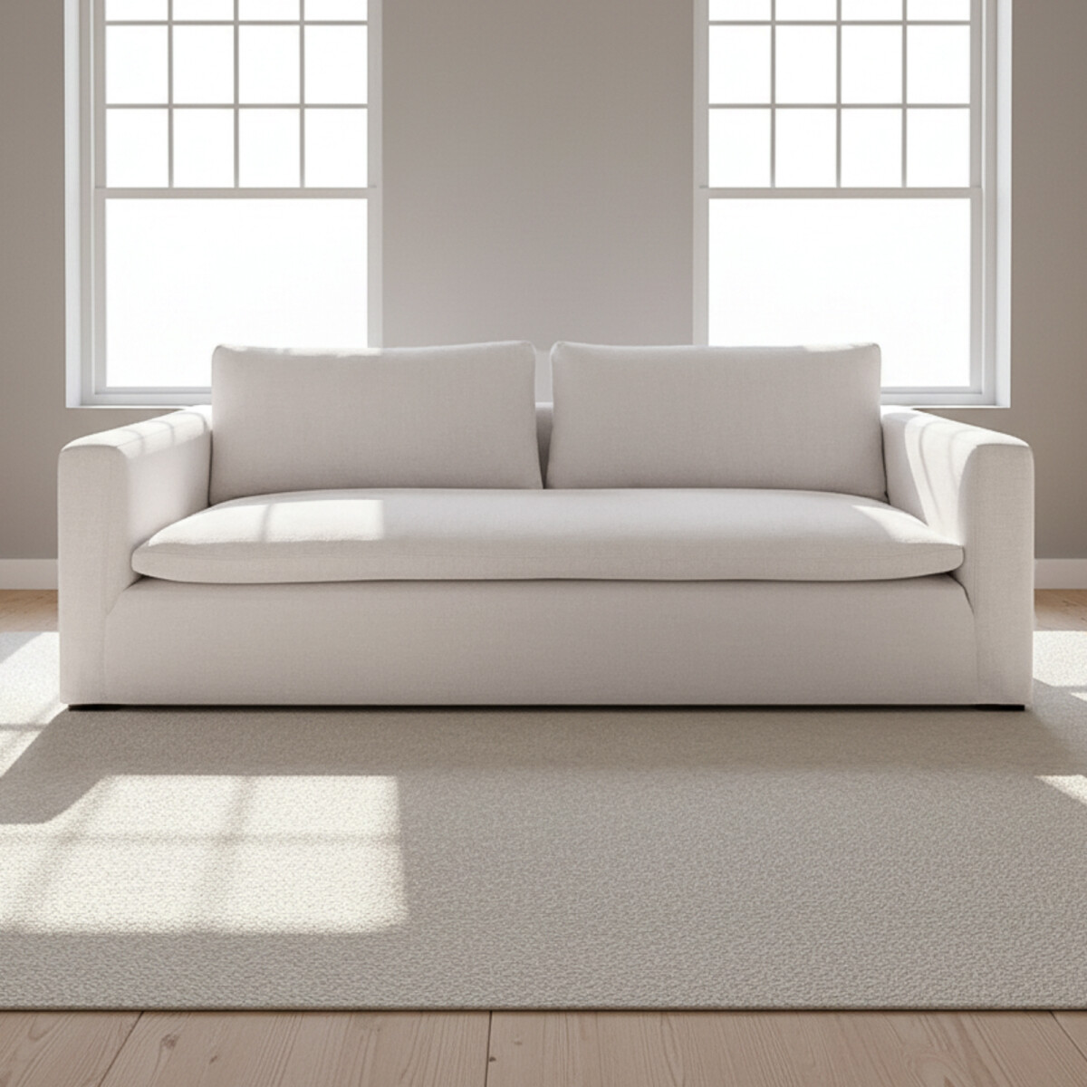 SOFÁ - 3 CUERPOS TELA NATURAL-BEIGE NUNU NATURAL 