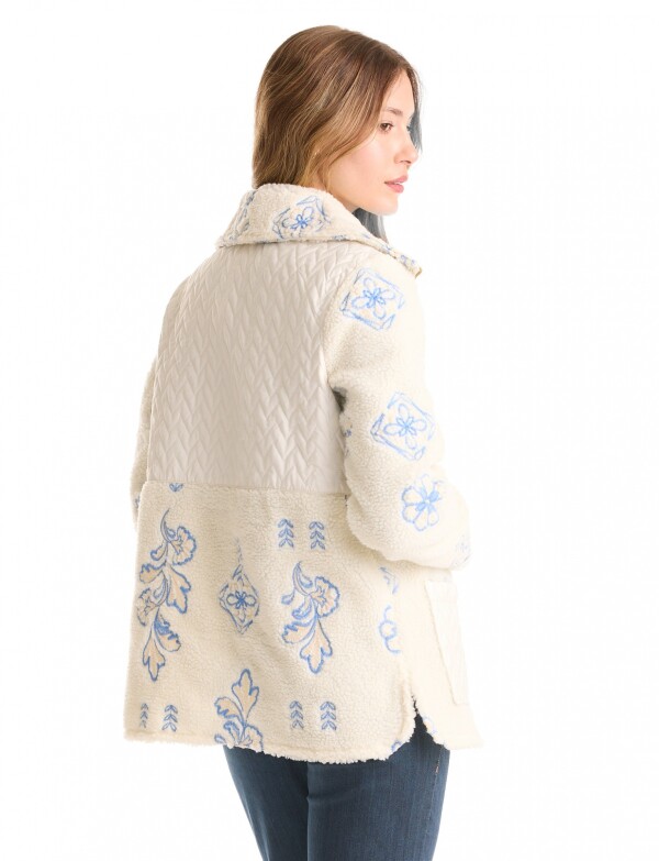 Chaqueta Corderito & Matelassé CRUDO/MULTI