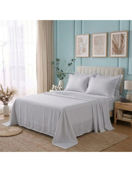 JUEGO SABANA ALGODON 144 HILOS TWIN 90x190+30CM GRIS CANNON JUEGO SABANA ALGODON 144 HILOS TWIN 90x190+30CM GRIS CANNON
