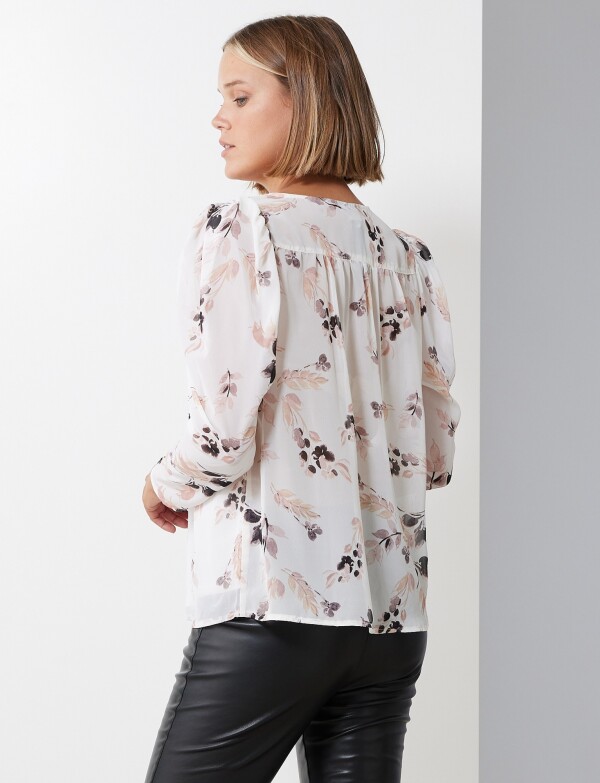 Blusa Gasa Floral CRUDO/MULTI